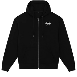 Icon Zipper Hoodie in Black