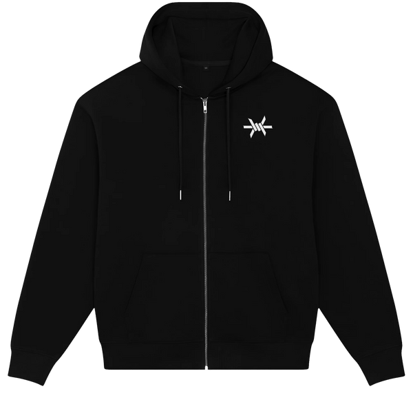 Icon Zipper Hoodie in Black